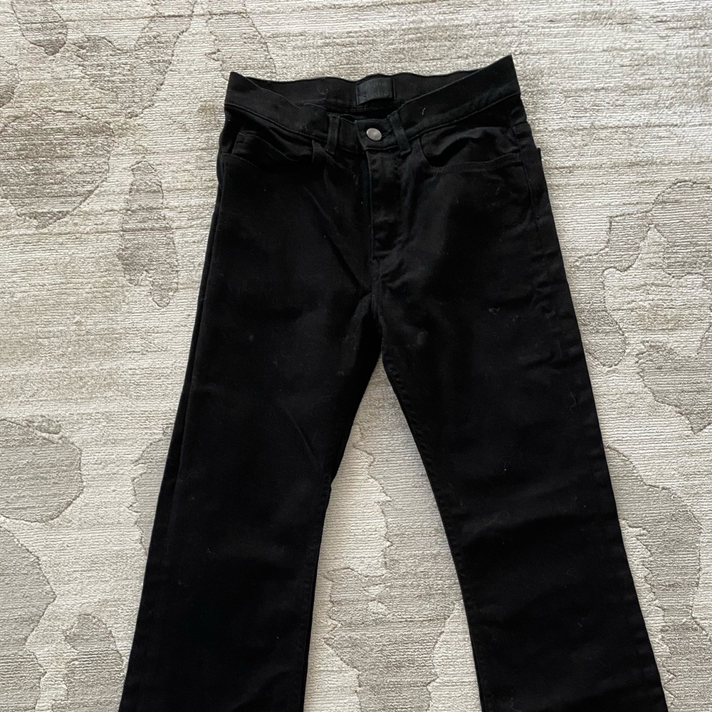 Acne black denim boot cut jeans